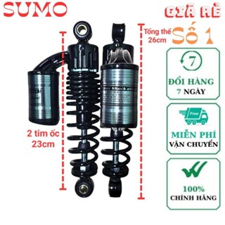 Giảm sóc sau xe điện bình dầu 26cm, phuộc sau xe điện 26cm bình dầu hàng cao cấp 100% có dầu sịn