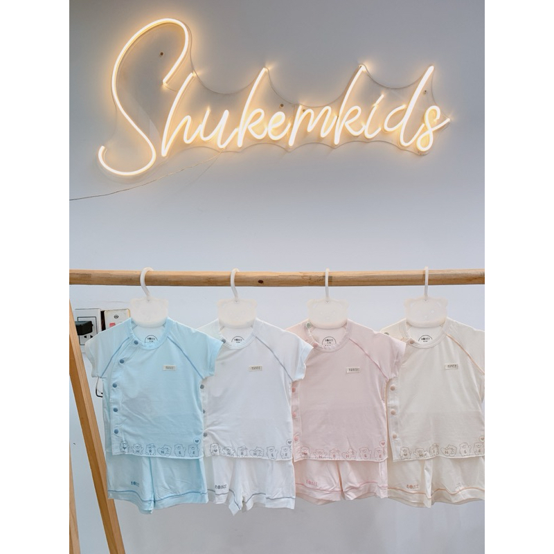 Hrnee Bộc cộc sợi tre mềm cài chéo cho bé 0-9 tháng