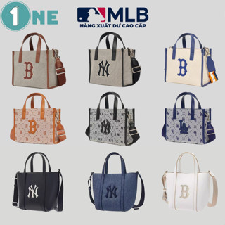 ( Hàng Loại 1 ) Túi Xách Túi Tote MLB NY Túi Đeo Chéo Basic Big Logo Canvas Bucket Bag Full Tag Mac