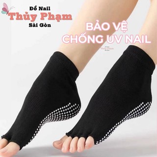 Vớ chân hở ngón chống UV nail, chống trơn đi tập - tất chân nail, găng chân nail, bao chân nail