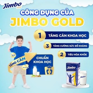 Sữa Nước Tăng Cân Jimbo Gold 110ML Thùng 48 Hộp Pha Sẵn Cho Trẻ Từ 2 Đến 18 Tuổi