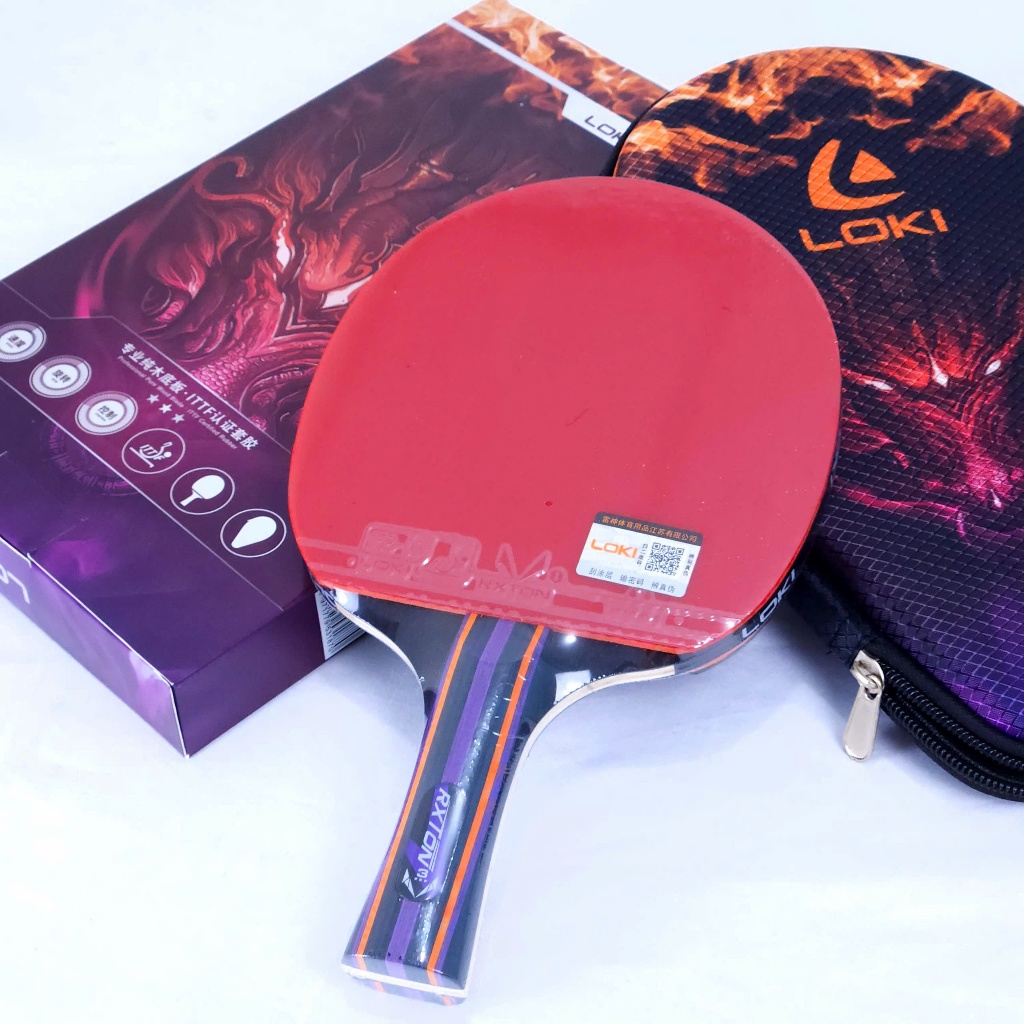 Vợt Bóng Bàn Loki 3 Sao - Vợt Bóng Bàn Dán Sẵn Loki Cao Cấp - Kèm Bao Vợt