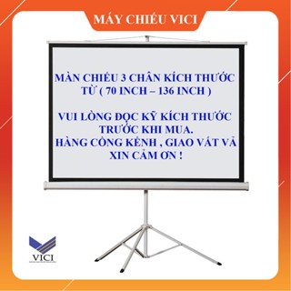 Màn Chiếu 3 Chân Di Động Kích Thước Từ 70 inch - 136 inch(1m25 - 2m44) Màn hình máy chiếu chính hãng
