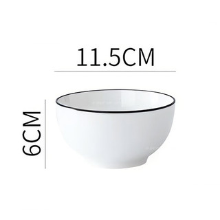 Bát thìa đĩa cốc sứ viền đen cao cấp