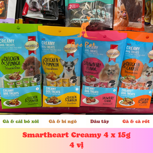 [COMBO] Soup thưởng Smartheart Creamy Dog Treats - súp cho chó Smartheart Creamy Treats (Chính Hãng)