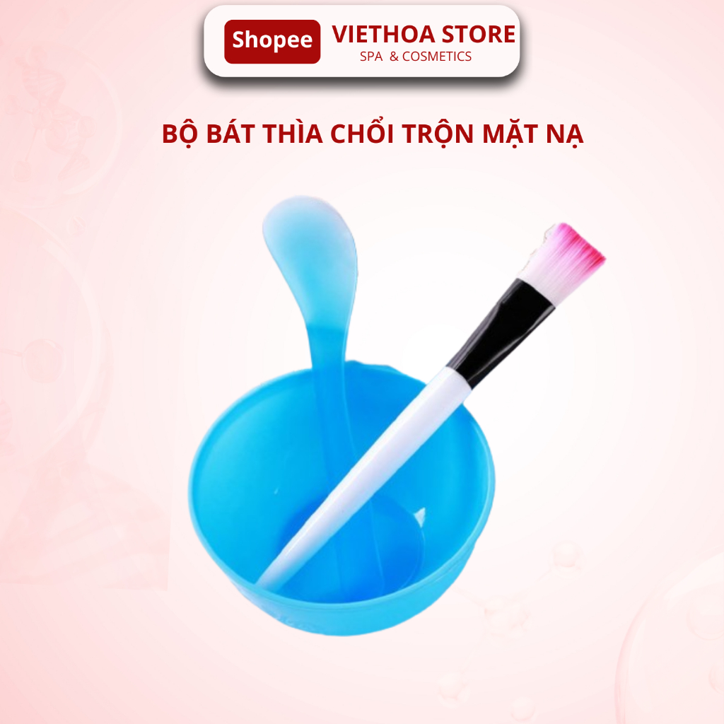 Combo Bát - Thìa - Chổi Đắp Mặt Nạ Spa