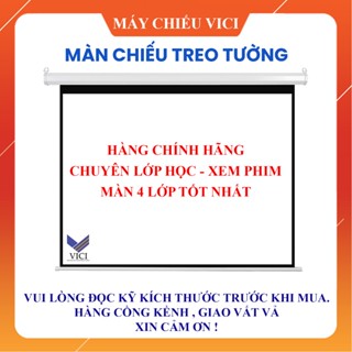 Màn chiếu treo tường xem phim, màn chiếu dạy học, màn chiếu trắng, màn kéo tay chính hãng 85-150inh