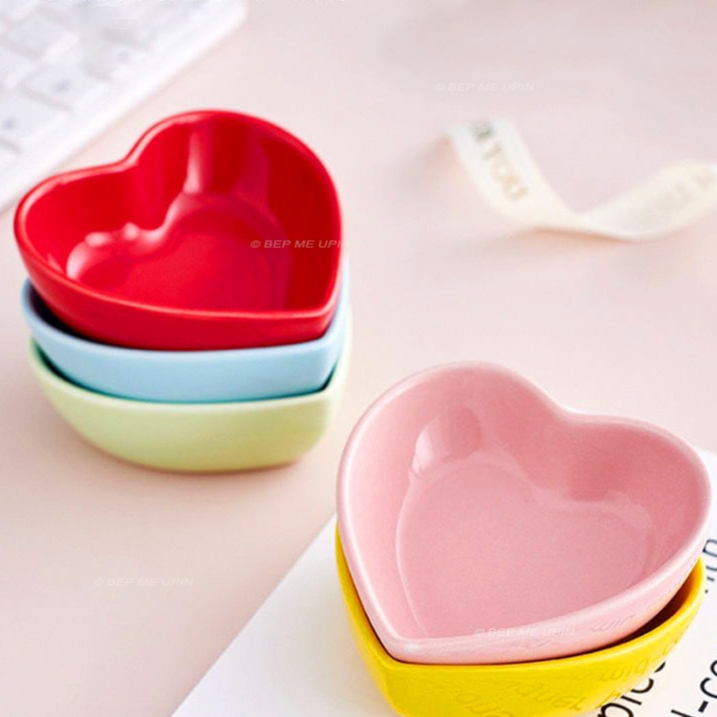 Bát đựng nến tim sứ nhỏ 7,5cm dùng đựng nến đựng gia vị decor mâm cúng thôi nôi