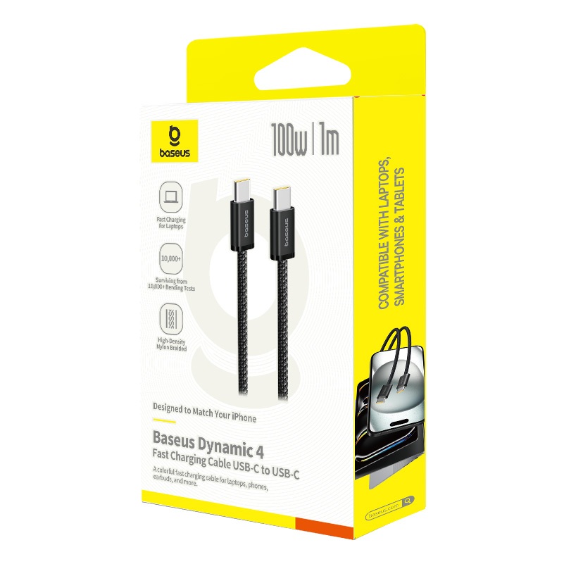 Dây cáp sạc nhanh PD Baseus 100W từ Type-C sang Type-C tiện dụng cho iP15 Mac Pro iPad Xiaomi Samsung S23 | BigBuy360 - bigbuy360.vn