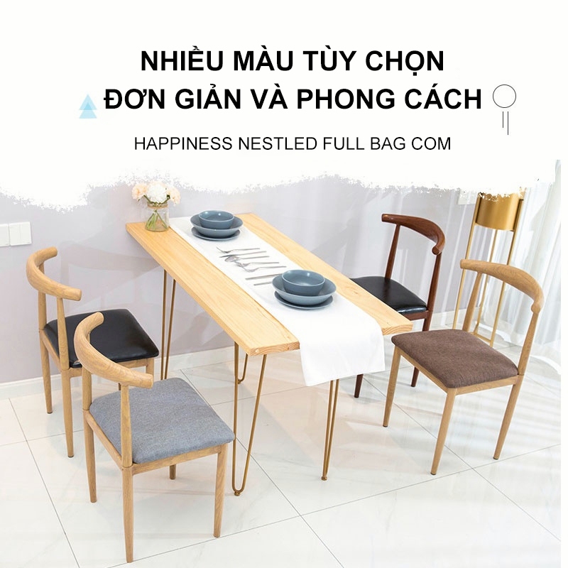 BMZAR Ghế ăn cao cấp, ghế sắt giả gỗ nguyên khối nhà hàng thích hợp sử dụng tại nhà và trang trí | BigBuy360 - bigbuy360.vn