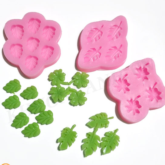 Khuôn silicon lá cây nhí lá hồng lá sake cỏ may mắn