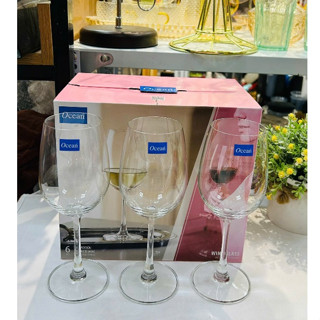 [Đại lý ocean] Bộ 6 ly rượu vang thủy tinh thái lan Ocean Sante Bordeaux 15W12 dung tích 350ml đẹp sang trọng