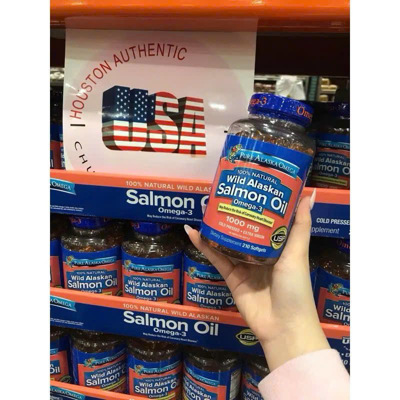 [ ĐỦ BILL STORE + AIR] Dầu cá omega 3 WILD ALASKAN SALMON OIL 1000mg - 210 viên _ chubby 6987