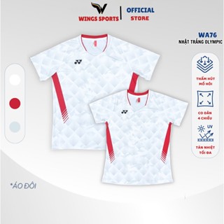 Áo cầu lông WA76 màu trắng dành cho tập luyện và thi đấu