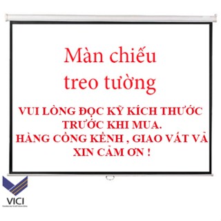 Màn Chiếu Treo Tường 100inch, Vải Màn Đẹp, Chống Mốc, Giá Treo Máy Chiếu 1M2