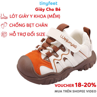 Giày Cho Bé Dáng Thể Thao Chống Bẹt Chân Chống Trơn Trượt TINYFEET WJ28 Giày Tập Đi Cho Bé Trai Bé Gái 2 Tuổi 3 Tuổi