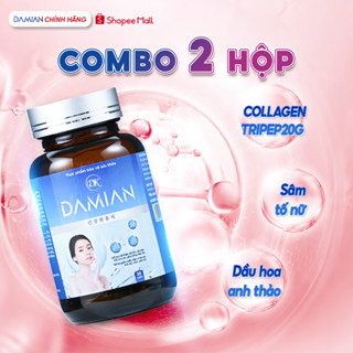 Combo 2 lọ Viên Uống Damian giảm 50k  - Viên Uống Trắng Da, Làm mờ thâm nám, tàn nhang, dưỡng trắng da
