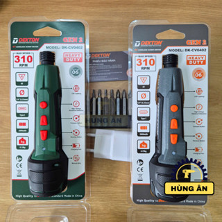 Máy vặt vít mini cầm tay dùng pin Dekton DK-CV0402/Lực siết 4N.m/Cổng sạc TypyC/Đèn pin