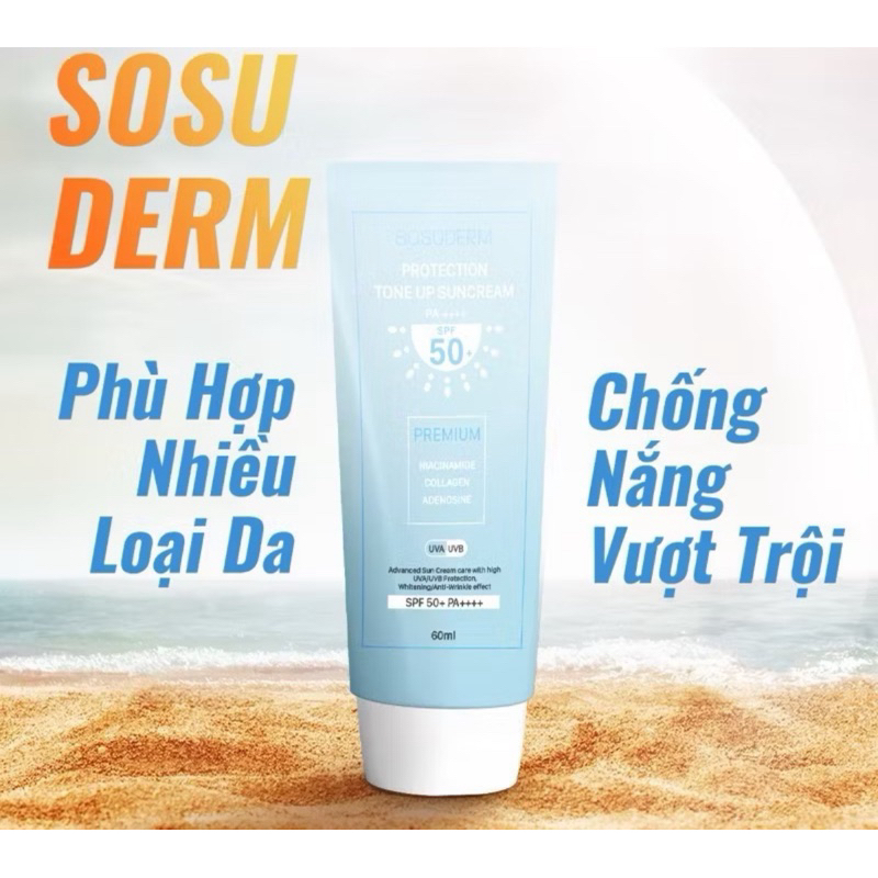 (26/6/2027) KEM CHỐNG NẮNG DƯỠNG TRẮNG NÂNG TONE SOSUDERM