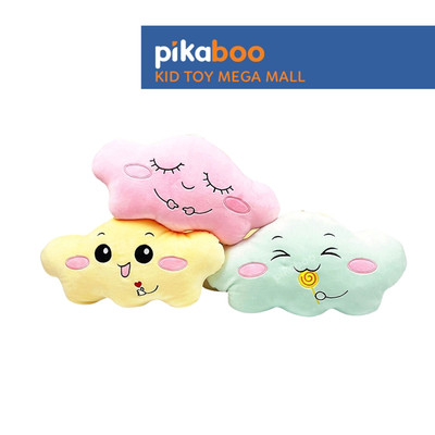 Gấu bông đám mây biểu cảm cute size 40cm cao cấp Pikaboo mềm mịn dễ thương, ôm hay gối đầu đều êm ái