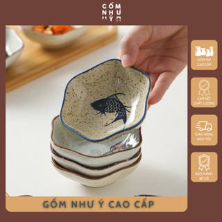 Bát sứ đựng gia vị, hương liệu, nước mắm, xì dầu men mịn họa tiết tiểu cổ, sứ dày dặn, dễ tẩy tửa