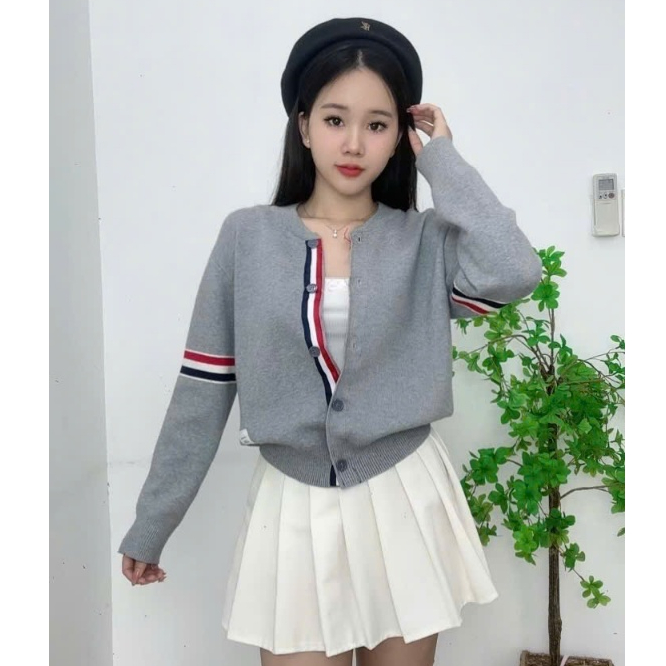 (Hàng QC) Áo Khoác Len Bomber Phối Tay Kẻ Sọc 3 Màu Chất Len Mềm Mịn, Labibi | BigBuy360 - bigbuy360.vn