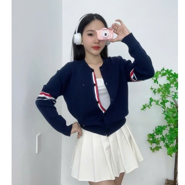 (Hàng QC) Áo Khoác Len Bomber Phối Tay Kẻ Sọc 3 Màu Chất Len Mềm Mịn, Labibi | BigBuy360 - bigbuy360.vn