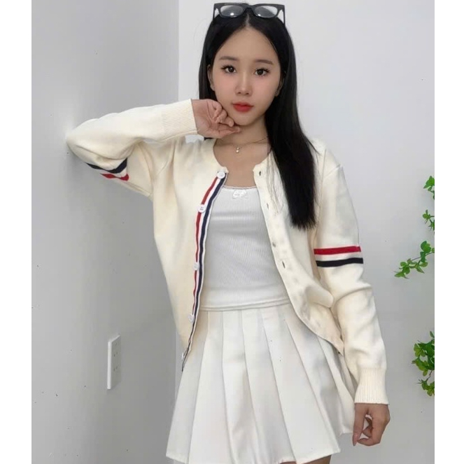 (Hàng QC) Áo Khoác Len Bomber Phối Tay Kẻ Sọc 3 Màu Chất Len Mềm Mịn, Labibi | BigBuy360 - bigbuy360.vn