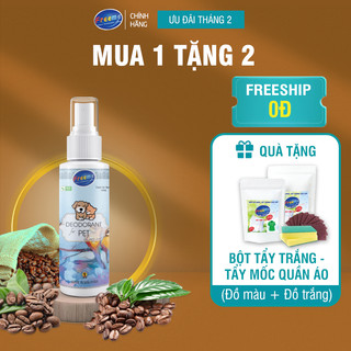 Dung dịch khử mùi hôi thú cưng hương Cafe Freeme Plus 100ml làm sạch mùi từ nệm cát chuồng thú cưng hiệu quả tức thời
