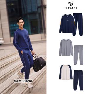 Bộ Nỉ Nam SAVANI Chất Dày Dặn, Ấm Áp, Set Quần Áo Chất Nỉ Kiểu Dáng Regular Thể Thao, Trẻ Trung Dễ Mặc MBD002W4