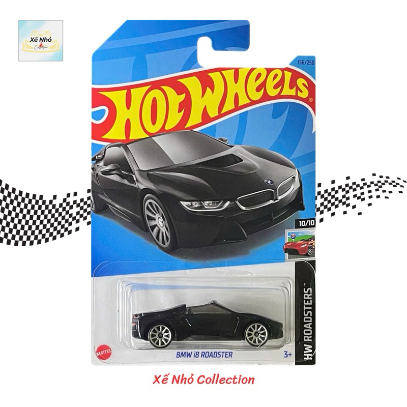 Xe mô hình Hot Wheels basic BMW i8 Roadster (Màu đen)