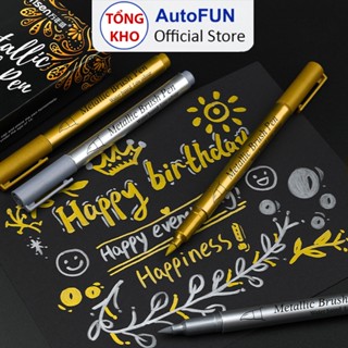Bút Metallic Kim Loại Không Thấm Nước Vĩnh Viễn Sơn Đánh Dấu Bút Trắng Vàng Bạc Nhựa Khuôn Bút Nghệ Thuật Vẽ Cung Cấp