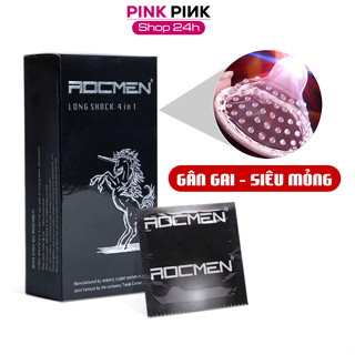 Bao Cao Su ROCMEN 4 IN 1 - Bao Cao Su Gai Lớn - Kd-tg - Hộp 12 cái