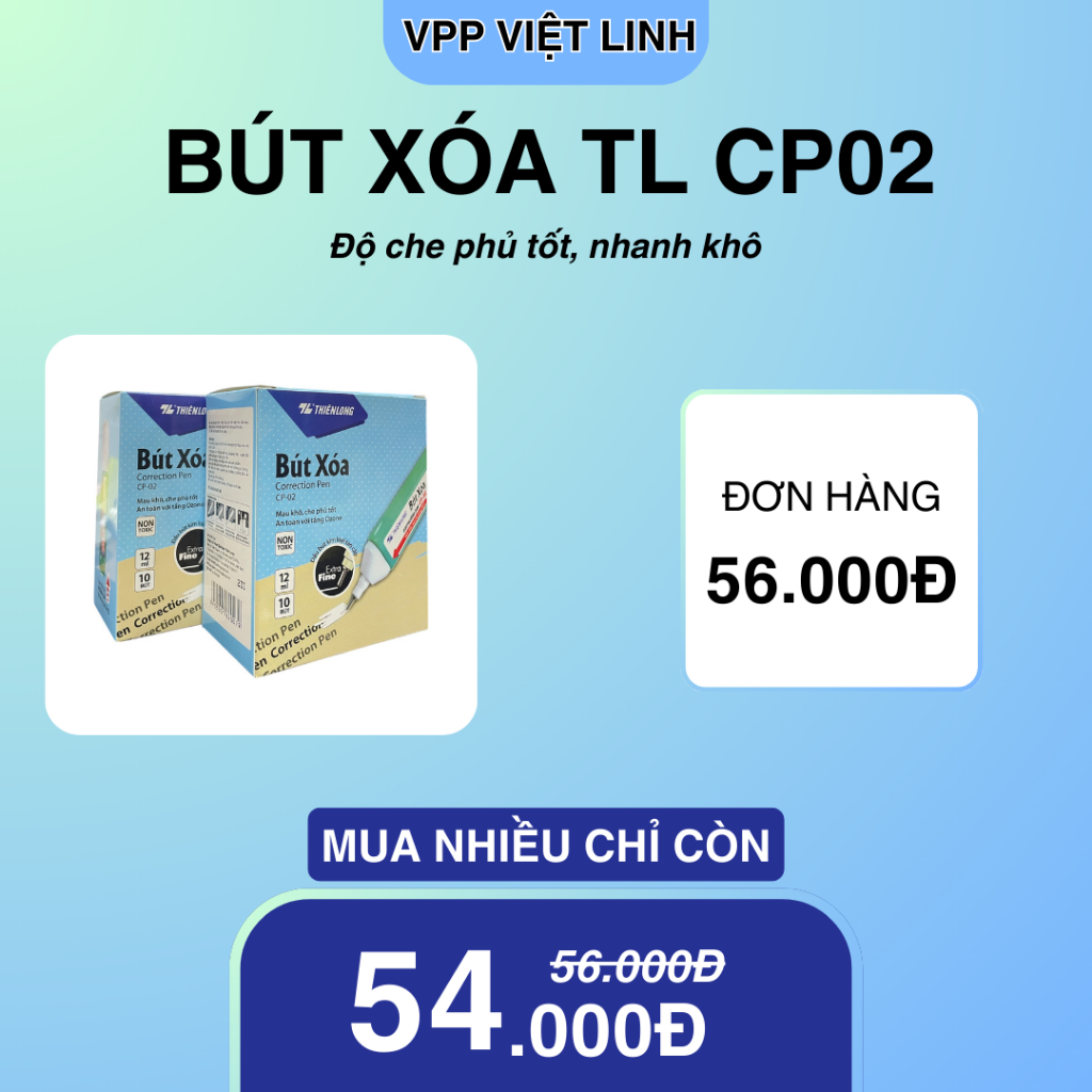 Combo bút xoá Thiên Long CP 02 ( hộp 10 chiếc )