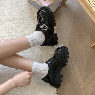 Giày oxford nữ đế cao quai dán phối trái tim tiện lợi đi học phong cách Vintage dành cho nữ GD036