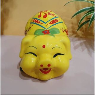 Heo đất Mắt Híp Gốm Sứ bát tràng đựng tiền tiết kiệm trang trí làm quà tặng