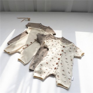 Body Suit hình tổ ong tay ngắn cho bé trai và bé gái - Đồ mặc phong cách Hàn Quốc, bộ đồ liền thân cho bé tập bò