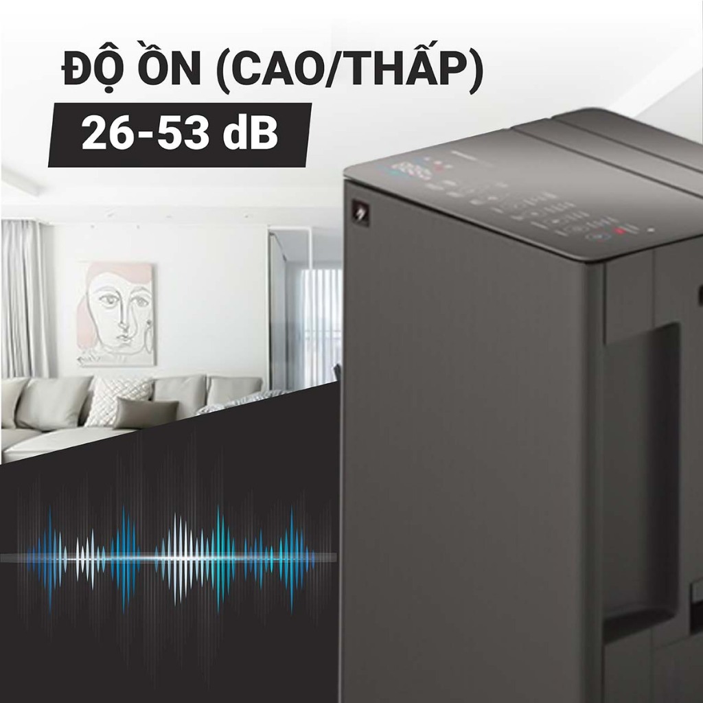 Máy lọc không khí và hút ẩm Sharp T30FV-H | Lọc khí hút ẩm cho phòng 77m2 công suất 30L model 2025 | BigBuy360 - bigbuy360.vn