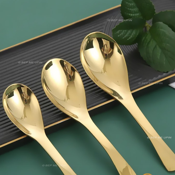 Thìa inox 304 mạ vàng cao cấp muỗng inox