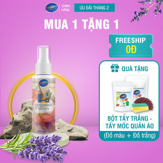 Dung dịch khử mùi nhà bếp oải hương Freeme Plus 100ml loại bỏ mùi hôi từ khói thức ăn rác thải ẩm mốc hiệu quả nhanh