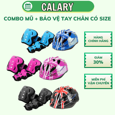 Combo Mũ Bảo Hiểm Và Bảo Hộ Tay Chân Centosy Cho Bé, Bảo Vệ Chân Tay Và Đầu Gối Flying Eagle V5