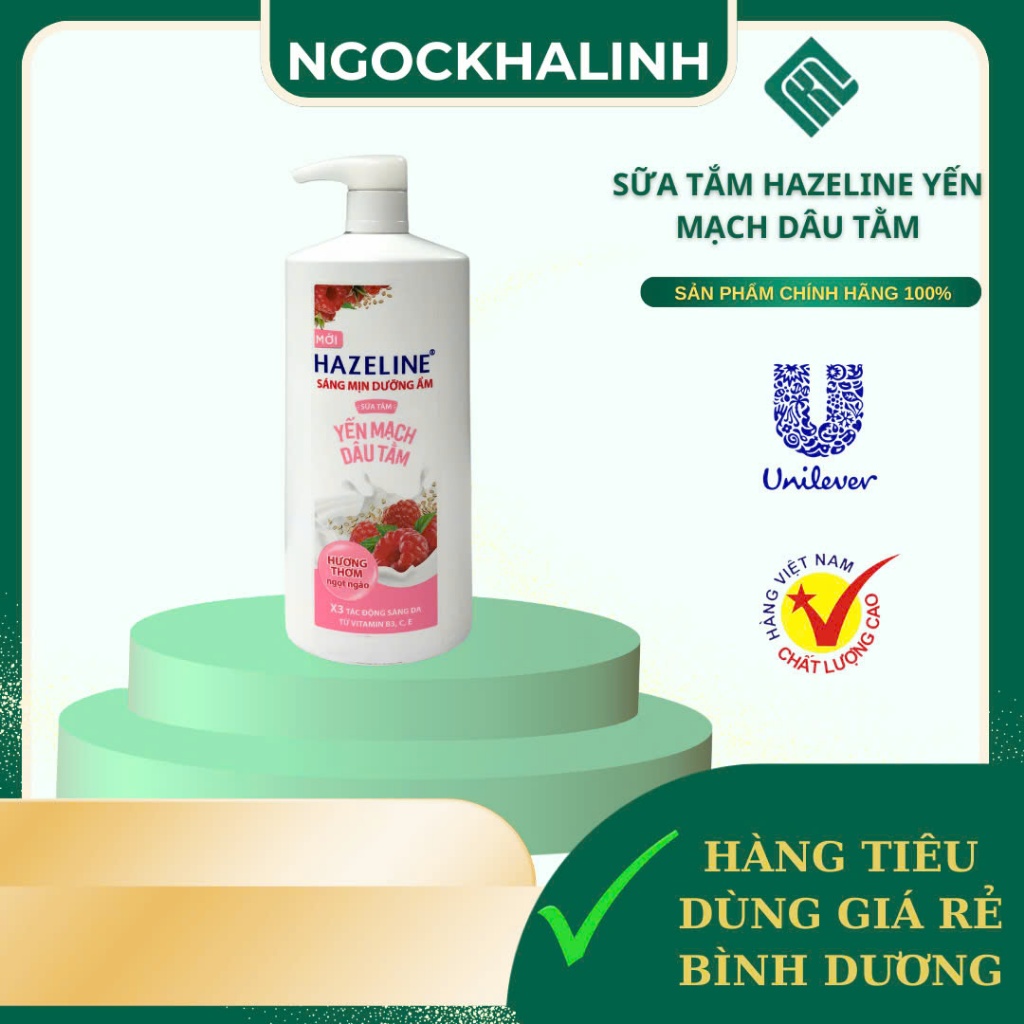 Sữa tắm Hazeline yến mạch dâu tằm chai 800g