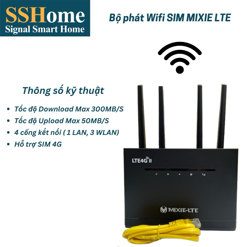 Bộ phát wifi Sim 4G MIXIE LTE4G-II