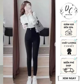 Quần Legging nữ dài cạp cao có túi 1 cúc khóa kéo công sở co giãn gen bụng vải dày Umi ôm dáng