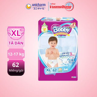 Tã dán Bobby siêu khô thoáng size XS S M L XL XXL dành cho trẻ từ dưới 5kg đến lớn hơn 16kg