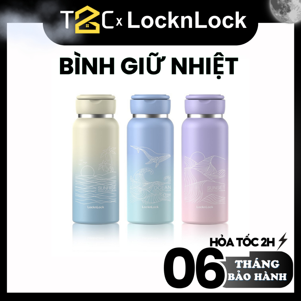 Bình Giữ Nhiệt LocknLock Sling Ring Nature Tumbler Có Quai Xách Cute 650ML LHC4321-4322 T2C