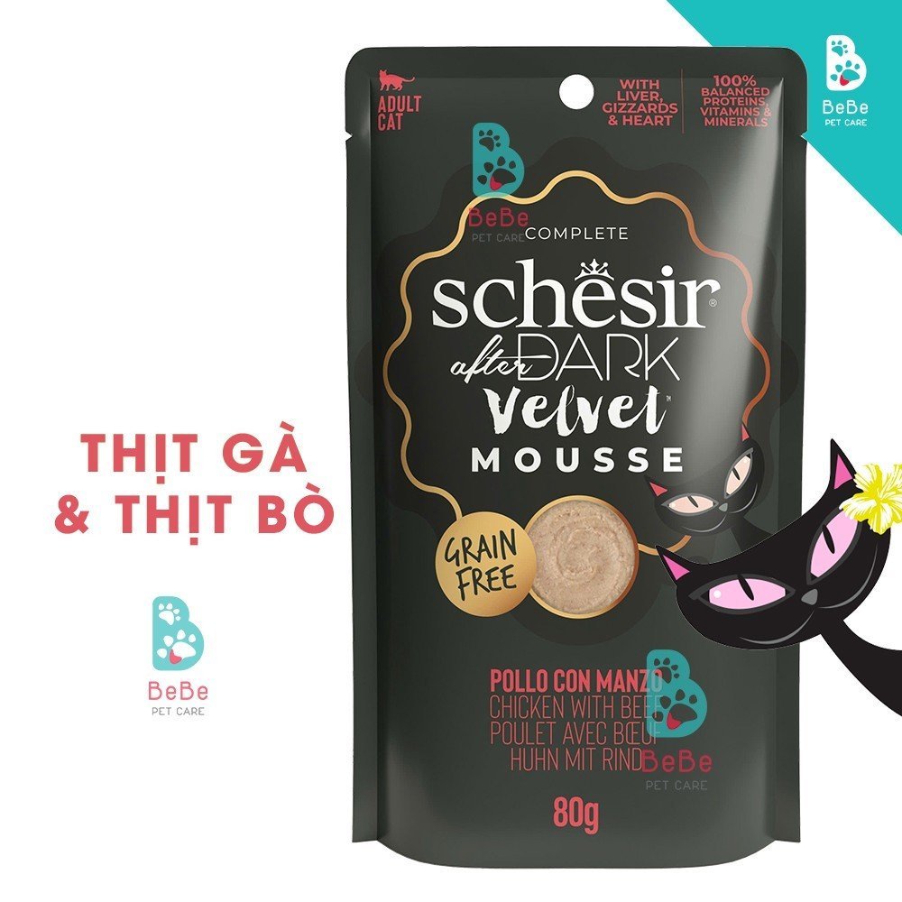 Pate Tiki Cat Schesir After Dark & Baby Cat In Mousse Cho Mèo Mọi Lứa Tuổi
