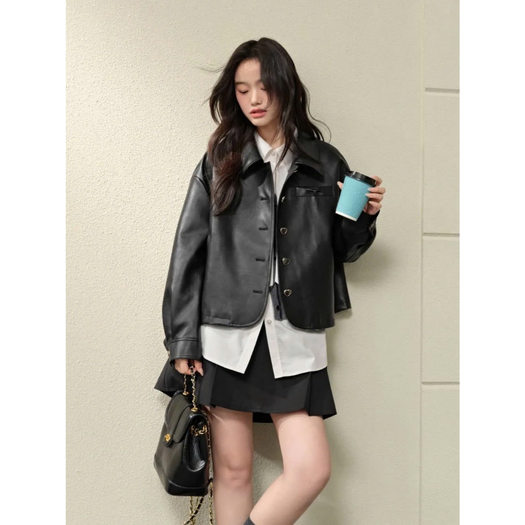 [SẴN S, M] Áo khoác da hàng xuất Kuose