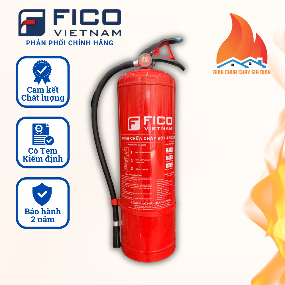 Bình chữa cháy bột ABC FICO 8kg