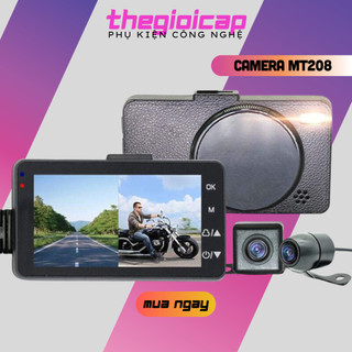 Camera hành trình dành cho xe máy kèm 2 camera sau chống nước cao cấp mt208